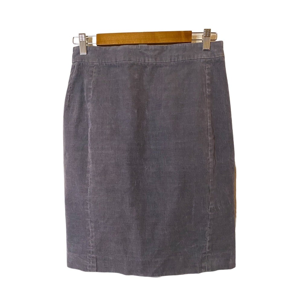 J. Crew Womens Skirt Gray Corduroy Sz 2